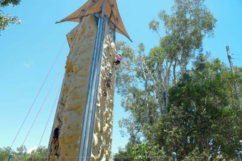 Apex Camps Sunshine CoastOutdoor rock climbing tower fun