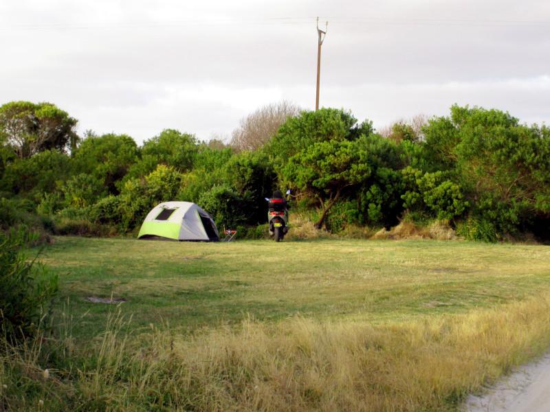 Eight Mile CreekGrassed area camping with good wind-breaks.